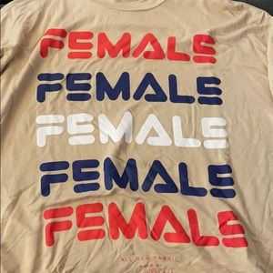 “Female” long sleeved shirt